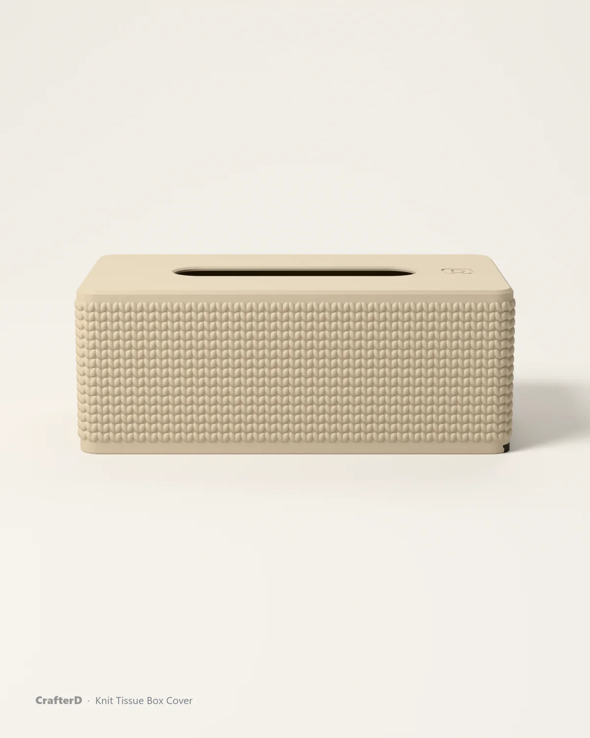Knit Tissue Box Cover — front