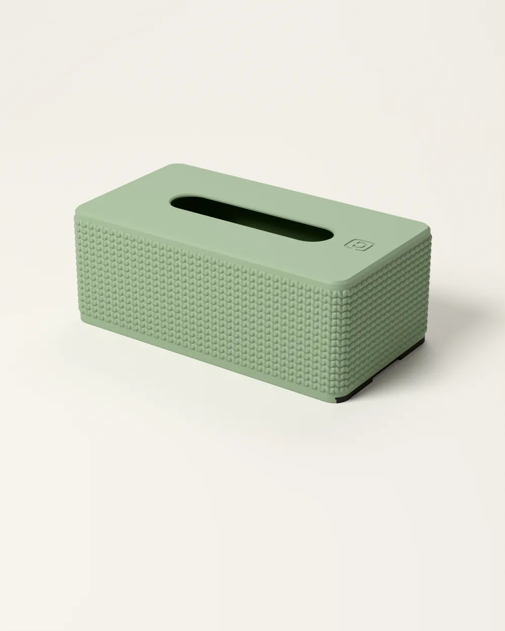 Knit Tissue Box Cover — Sage