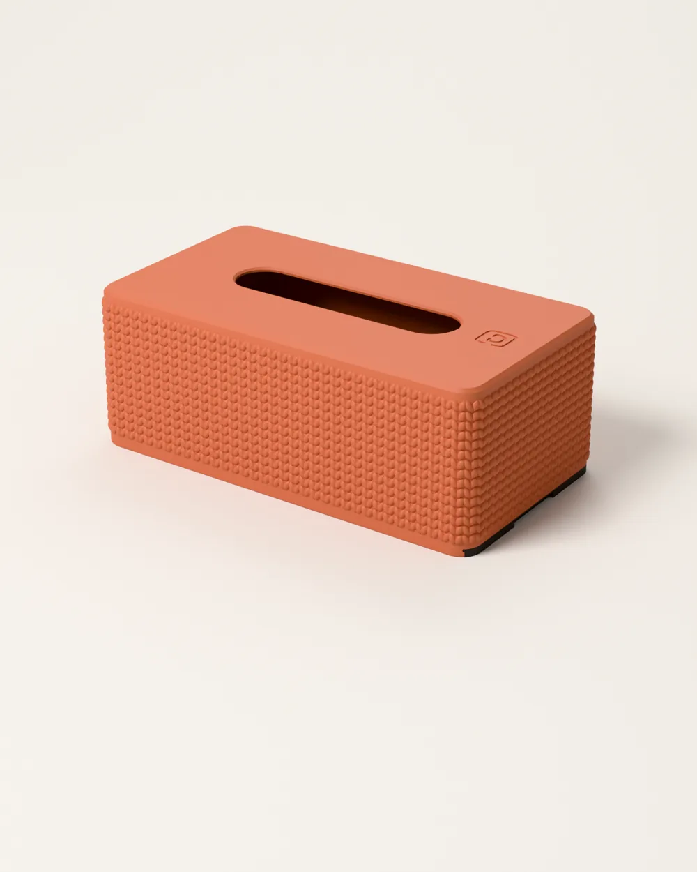 Knit Tissue Box Cover — Terracotta