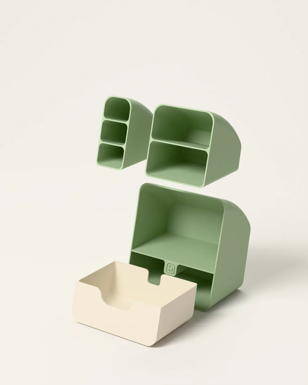 Retro-Modern Desk Organizer exploded view